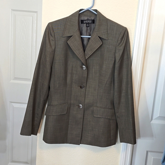 Kasper 3 buttons blazer jacket Gray size 8. - Picture 1 of 6